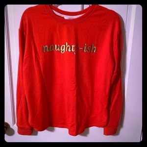 Naughty-ish Christmas Plush PJ Top